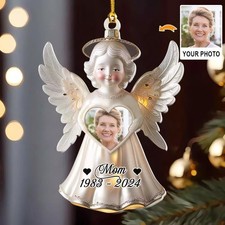 Angel Memorial Ornament Personalized Photo Memorial Ornament GLC055400