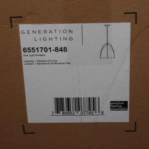 Generation Lighting One Light Pendant 6551701-848 - Picture 2 of 4