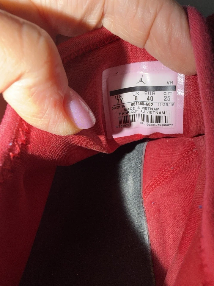 Jordan Formula 23 Gimnasio Rojo 881468-602 Hombre’s 7Y/Mujer’s 8 Zapatillas Deportivas  Foto 4 de 4