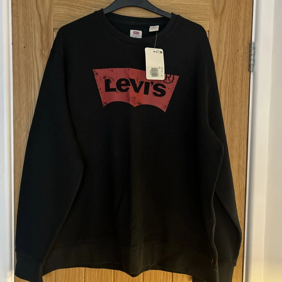 Levi’s XL Men’s Black Sweatshirt. New With Tags. Black. Logo - Image 2 of 4