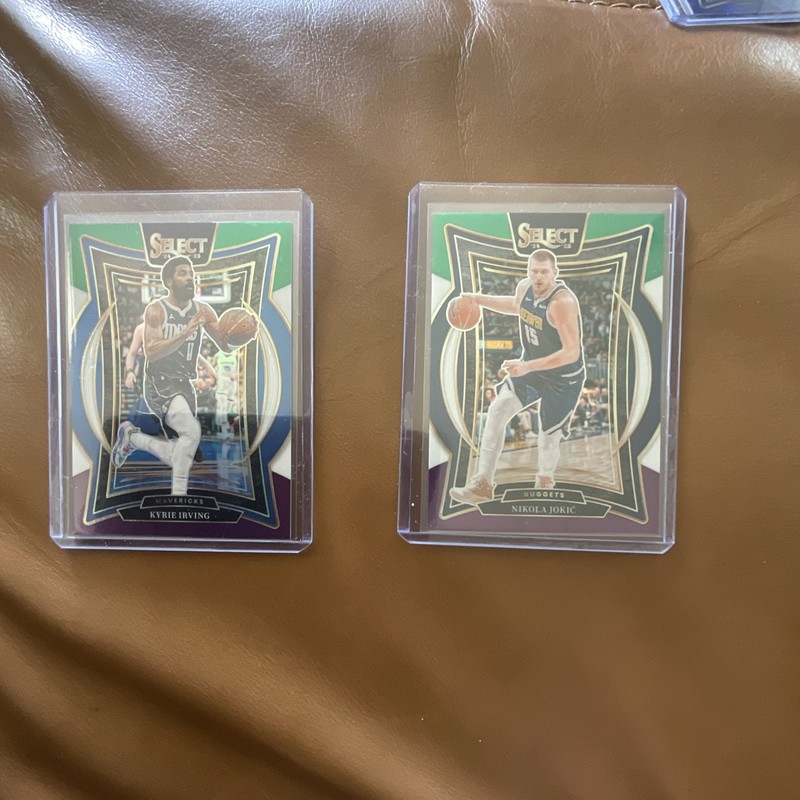 Panini Select 2020-21 NBA 2-Card Lot Kyrie Irving #46 Nikola Jokic #14