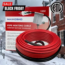 Pipe Freeze Protection Cable 22 Ft –Prevents Pipe Freezing in Cold Weather