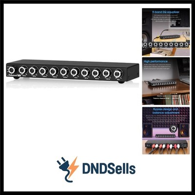 Nobsound HiFi 9-Band Stereo EQ Vorverstärker Analoger Equalizer Audioprozesso...
