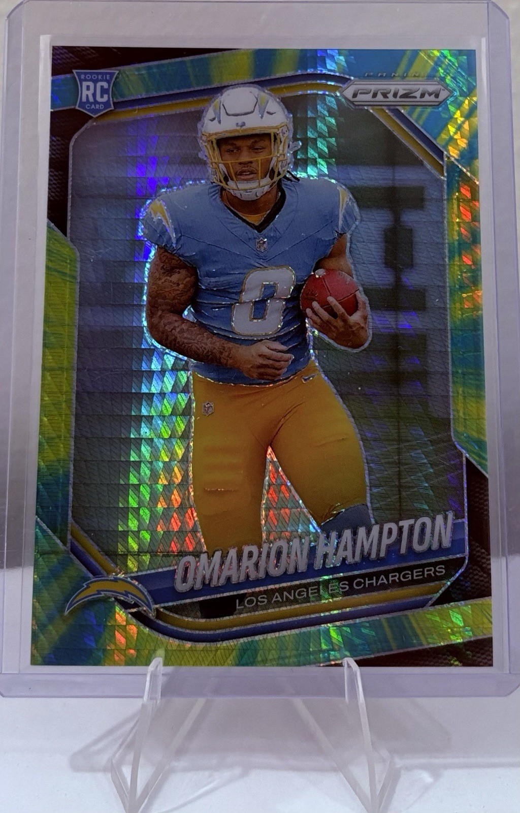 2025 Panini Prizm - Rookies Omarion Hampton #355 Hyper Prizm /200 (RC)