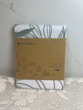 Norwex Window Cloth BacLock Microfiber 17.7 Green Leaf Pattern