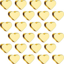 300 Pieces Heart Shaped Metal Loose Beads Small Hole DIY Beads for Making Bracel