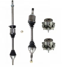 Front CV Axle Shaft Assembly Wheel Hub Bearing Set 4pc for Explorer FWD AT
