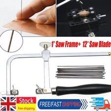 Adjustable Jewellers Piercing Saw Frame Jewellery Making Tool +12 Saw Blade UK