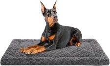 Washable Dog Bed Reversible Dog Beds for Crate Soft Fluffy Kennel Pad Anti-Slip
