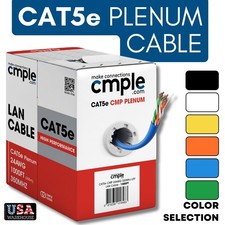 Cat5e CMP Ethernet Cable 1000ft Plenum Solid ...