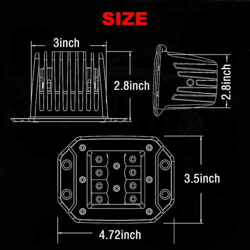 LED Work Light 40W 5 Inch Spot Beam Off Road 12V 24V Waterproof IP68 - Picture 4 of 13