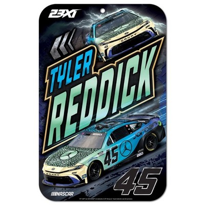 Tyler Reddick #45 2025 Jordan 23XI 11 x 17 Plastic Sign Free Ship Instock