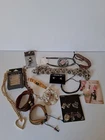 Vintage Costume Jewelry Mixed Lot 16pc Lot Of Charms Earrings Bracelets & More