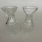 RARE Vintage Set of  Two Petite Waterford Crystal 4-inch  Violet Bud Vases