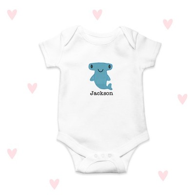 Hammerhai Baby Grow, süßes Baby Junge bestickt Meer Motiv Outfit