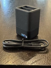 GoPro Hero 5 6 7 8 Black Dual Battery Charger w/ USB-C Cable