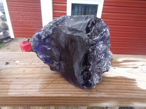 Glass Rock Slag Clear Purple Rocks 8.12 lbs 22E Landscaping Aquarium