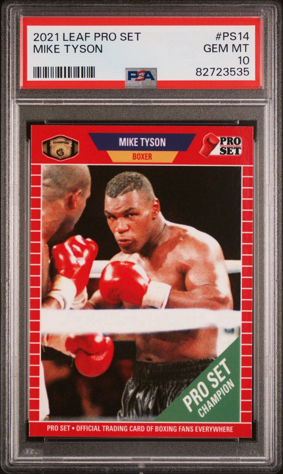PSA Mint #10 Mike Tyson #PS14 Leaf Pro Set 2021 Prospect Pro Set Champion 4195