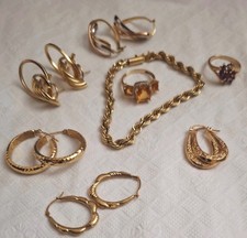 Nice 14k And 10k Solid Gold Resealable Jewelry Lot