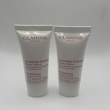 2 SEALED tube lot Clarins Exfoliating Body Scrub For Smooth Skin BAMBOO POWDERS