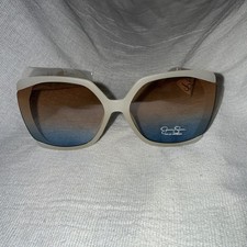 NWT Jessica Simpson Ivory  Gold Oversized Sunglasses J6201