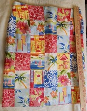 Talbots Skirt Women Size 6 Hawaiian Tropical Patchwork Cotton Stretch Floral