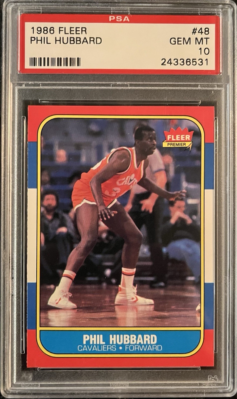 1986 Fleer Basketball #48 Phil Hubbard PSA 10 GEM MINT