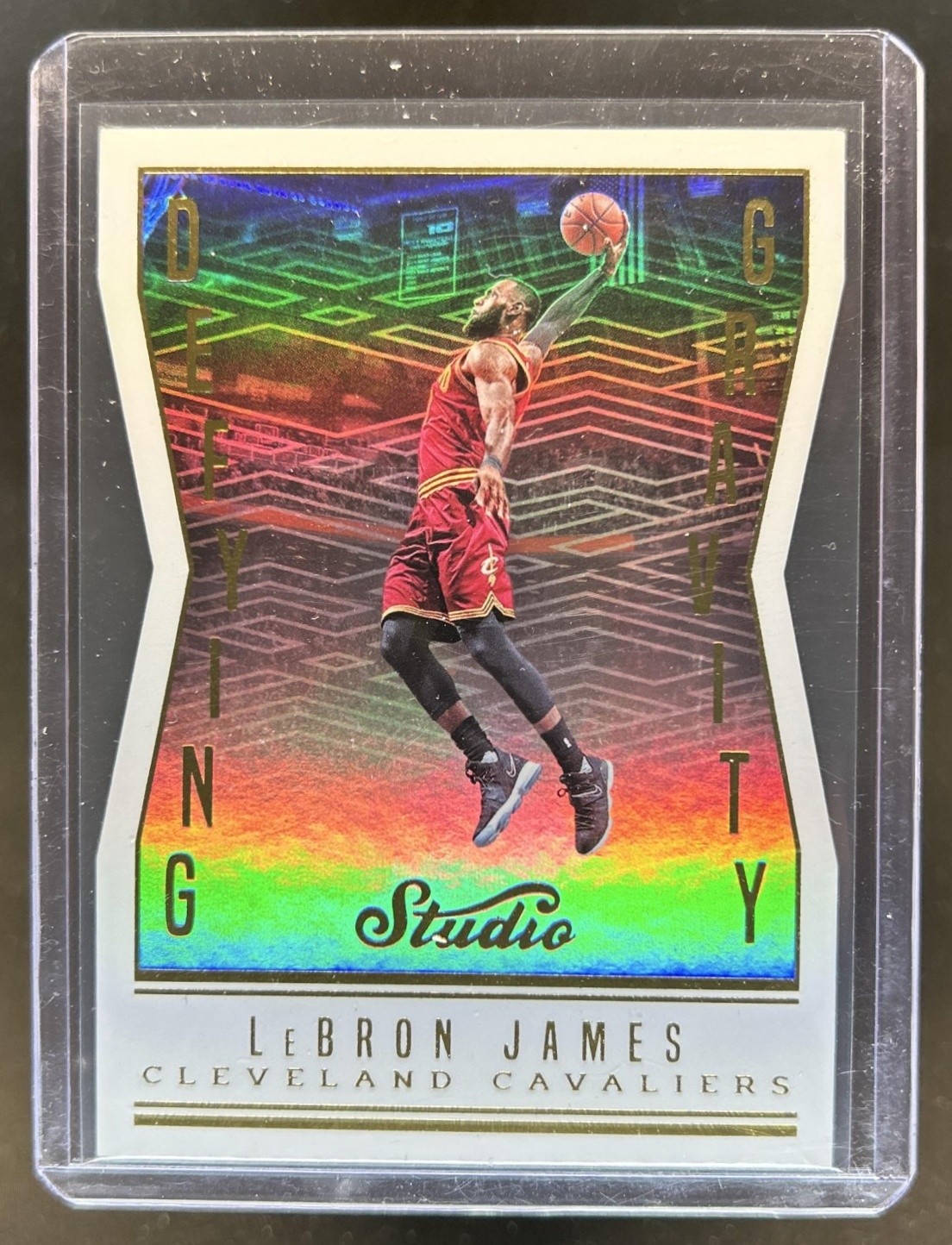 2016-17 Panini Studio LeBron James Defying Gravity #DG-LJ Cavaliers
