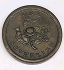 SOVEREIGN COIN WEIGHT ANTIQUE NUMISMATIC HALF GUINEA GOLD SCALES WEIGHT BRASS