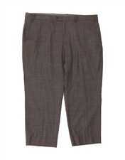 CHAPS Mens Slim Cropped Trousers W40 L25 Grey Polyester DS98