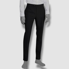 Bar III Men's Black Slim-Fit Faille-Trim-Tuxedo Pants Size 34W 30L