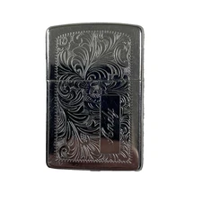 Vintage Zippo Lighter Floral Engraved Andy Bradford PA Needs Flint