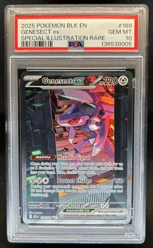 2025 Pokemon Black Bolt Genesect ex Special Illustration Rare #169/086 PSA 10