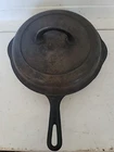 Vintage Griswold Cast Iron Skillet Frying Pan #8 With Lid Seasoned VGC