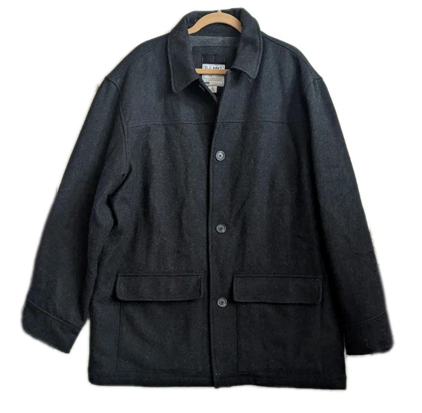 Old Navy Black Coats, Jackets & Vests Wool Outer Shell for Men | eBay