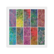 Batik JELLY ROLL: 20 2 1/2" Strips, MULTIPLE COLORS, 100 Cotton Fabric