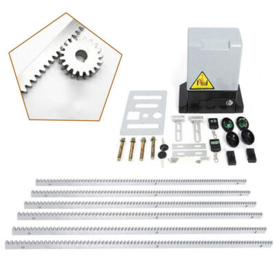 Automatic Sliding Gate Opener Rack Driven with 2 Remotes & Complete Kit 550W