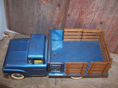 Vintage 1960's Structo Farms Livestock Stake Truck w/ Custom