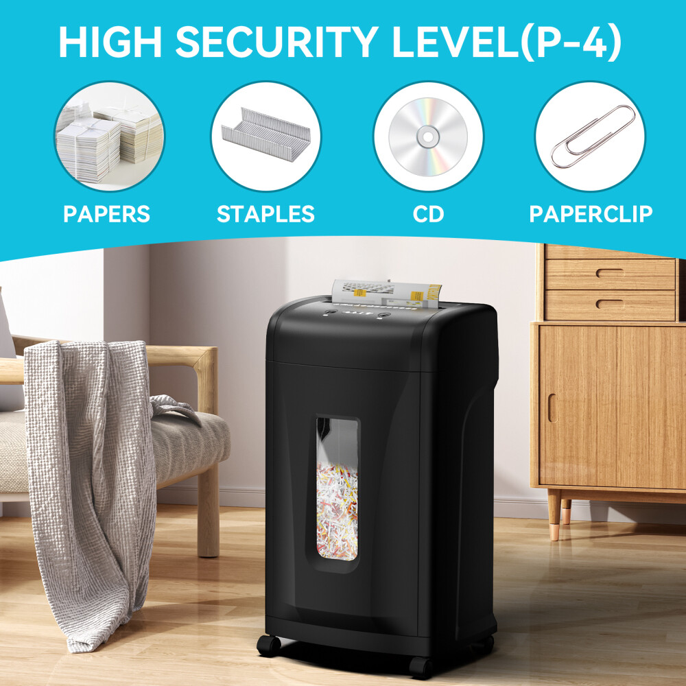 Paper Gal Heavy Duty 22-Sheet Cross-Cut Paper Shredder, P-4 Security, 9.24 Gal ...
