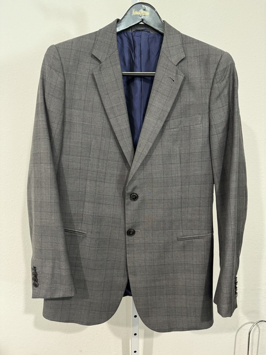 Giorgio Armani ダークグレー スーツ Giorgio Armani Black Label Taylor Grey Windowpane Sport Coat