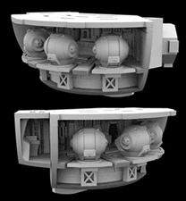 2001 a Space Odyssey - Discovery XD-1 EVA Pod Bay for Moebius 1/350 Scale Kit -