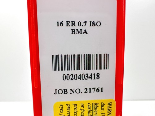 CARMEX 16ER 0.7ISO New Carbide Inserts Grade BMA 10pcs - Picture 4 of 4