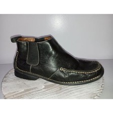 HUSH PUPPIES, Hampton 50155 Black Leather Casual Ankle Loafer, Men Size 9