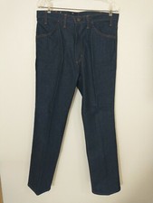 VTG 70's Thumbs Up Boot Cut Jeans Mature Fit 35 x 32 Dark Wash Sears Sportswear