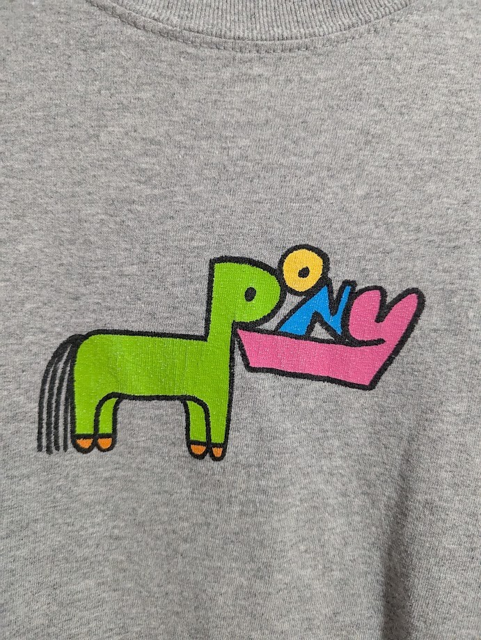 T shirt Rex Orange County Pony Merch grigia manica corta girocollo grande grafica T