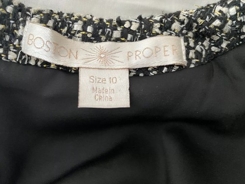 Boston Proper Woman's Dress Black Faux Leather Pencil Sz 10 ~ COMFORTABLE ~ - Picture 9 of 9