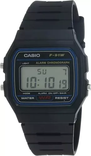 CASIO F91W-1 Unisex Black Digital Watch with Black Band New Aus Stock - Picture 2 of 5
