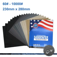 Wet and Dry Sandpaper Sanding Sheets 60-10000 Grit Sand Paper Waterproof Auto