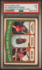 1972 O-Pee-Chee NL HR Leaders Hank Aaron Willie Stargell #89 PSA 5 NICE!