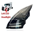 LED Headlight for Volvo VNL 2018-2024,Black Headlamp Driver (LH) Side